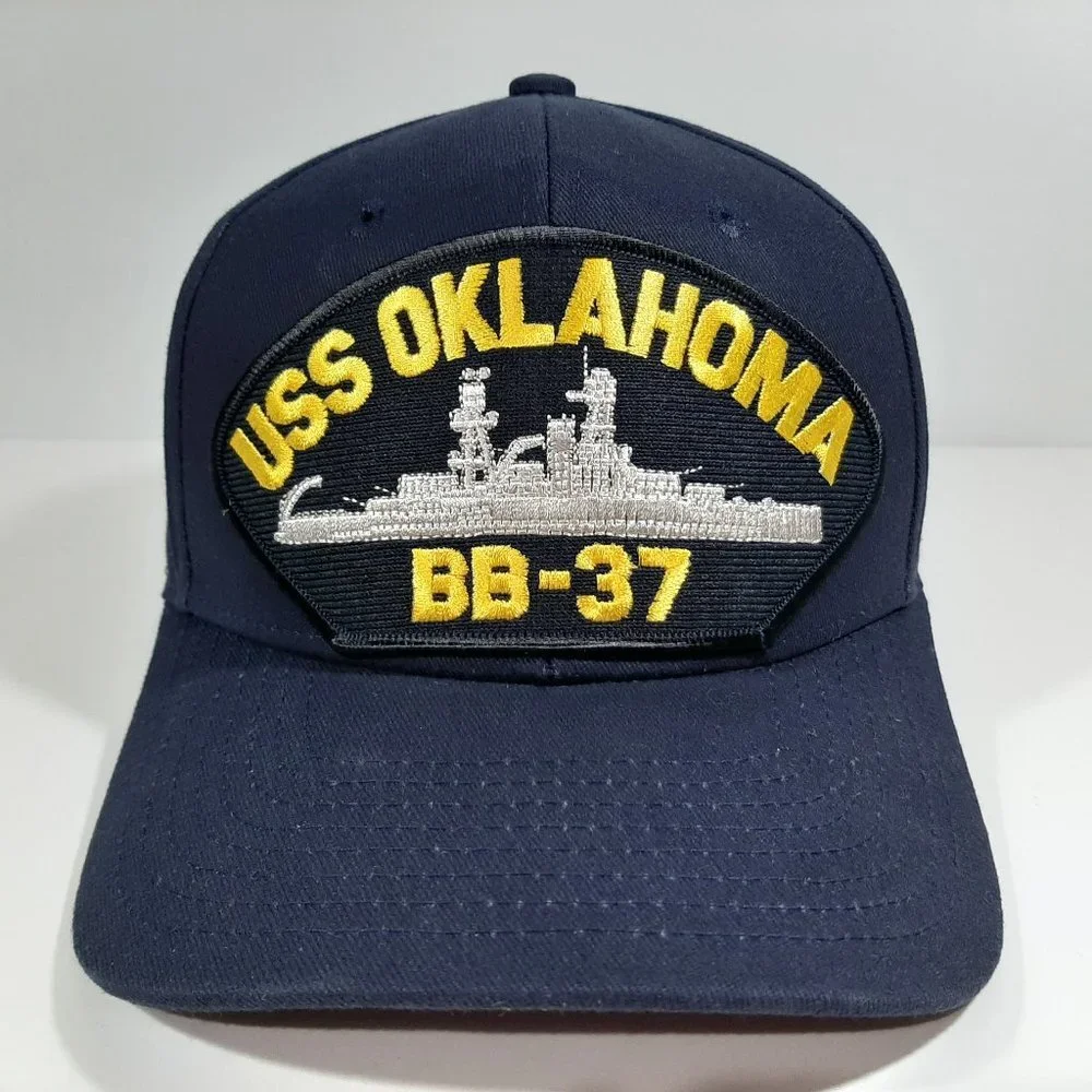 USS Oklahoma BB-37 Embroidered Patch Hat Baseball
